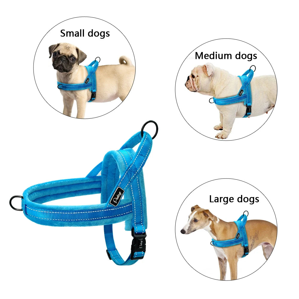 Reflective Padded Vest Dog Harness
