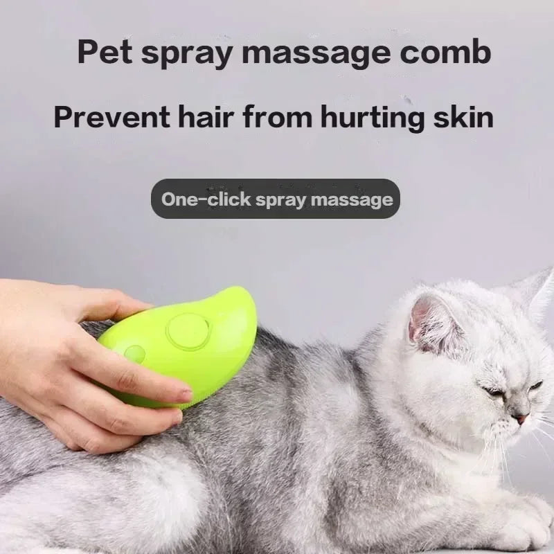 Electric Pet Grooming Steam Brush Combo